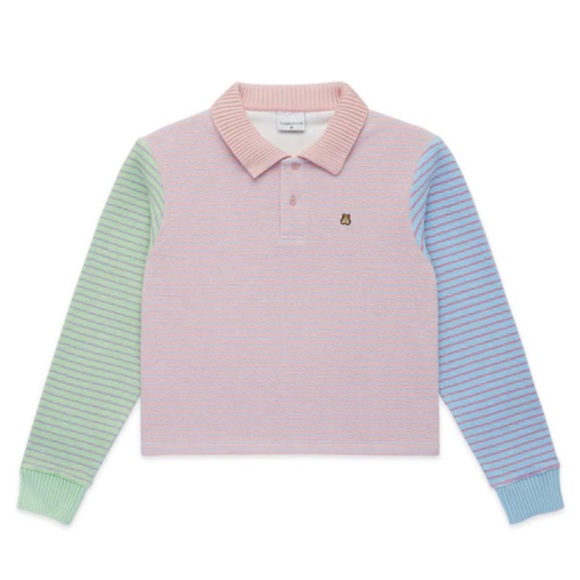 Teddy Fresh Tops - NWOT Teddy Fresh Women’s Cropped Terry Polo, L